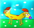 A Little CatDog Christmas drawing by frogtable125