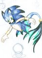 Sapphire Immortality - Sonic in Sunken Temple (COLORED PENCILS)