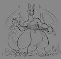 Charizard Sketch by Tyrnn