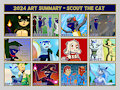 Scout the Cat's 2024 Art Summary by boltthegracedhyena