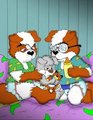 *Comforting our  little  bro!*