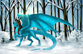 Winter dragoness by RynnElarion