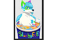 My 1st fursona badge by Slushyfolf