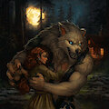 werewolf Pixel animated art gif by AnastasRadonski