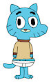 Gumball Watterson With Belly Button Without Pants