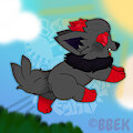 Zorua Leap II by BengalBatEmmaKat