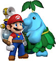 Mario getting Pianta thrown by SpyrotheDragon2022