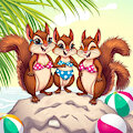 [AI experiments] Squirrels in bikinis! by dmfalk