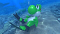 [3D] Yoshi underwater with swimfins by kuby64