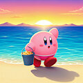 Kirby on the Beach - AI by SergioLH25