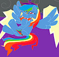 Nightmare Rainbow Dash by yoshiwoshipower99