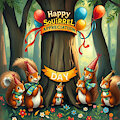 [AI experiments] "Squirrels celebrate Squirrel Appreciation Day!"