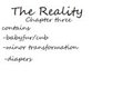 The Reality Chapter Three
