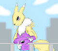 Rooftop - Renamon (Digimon Tamers) by RCBlackDie