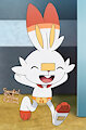 Happy Scorbunny - E by SergioLH25