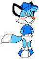 Skyler the Diaper Fox Poses