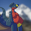 Garchomp at the mountain