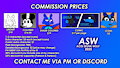 Commission Prices 2025 by AcidSkunkWolf