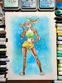 Clover Pose - Traditional Marker Art by JarOfLooseScrews