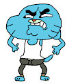 Gumball Watterson in his Undershirt