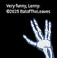 Leonard Nimoy's Hand X-Ray Pixel Art by BatOfTheLeaves