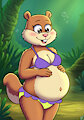 Pregnant Sandy Cheeks in her bikini by BigPandaSebArts2024