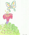 Butterfly and a flower 2008 by KatarinaTheCat18