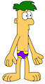 Ferb Fletcher in purple speedo