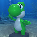 [3D] Yoshi weighed underwater by a concrete block by kuby64