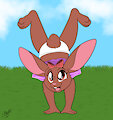 Handstand Bunny -By NazzNikoNanuke-