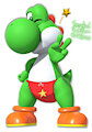 Adorable Yoshi making his OK gesture - E by SergioLH25