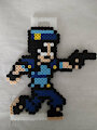 8bit Jill Valentine STARS Perler by ryuuiaryuusei