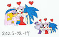 Sonic x Amy x Jashmir x Blaze V-Day by KatarinaTheCat18