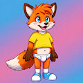 Muggy Doo Boy Fox in Shirt, Briefs, Socks and Shoes