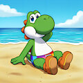 Yoshi on the Beach - AI