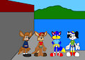 Alex, Brucie, Rocky and Nelson in the Harbour by ToonlandianFox2002