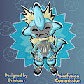 Riolu + Toxicitry - Pokefusion Chibi Commission