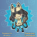 Lucario + Mimikyu - Pokefusion Chibi Commission