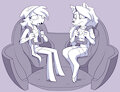 Loona and Octavia In An Escape Pod (Lineart) by Tho6Who4e2000