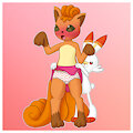 [comm] Scorbunny pranking vulpix by PonPonTheBonBon