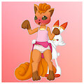Scorbunny pranking vulpix (alternative) by PonPonTheBonBon