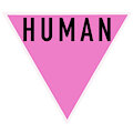 Human Pink Triangle Sticker by Craftyandy