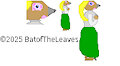 Mole Lady in Green & White Outfit