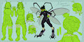 Lime Jell0 - Alien w/ Mosquito Battlesuit