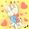 More Kissing Bunnies by ConejoBlanco