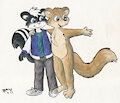 [Old Art} EricSkunk and Fuzzybear by Dana Simpson