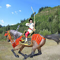 Tokiyuki on his war horse by Clemens