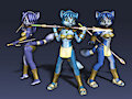 Krystal and Her Sisters (Star Fox) by KarasuTomoe