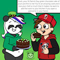 Mr.S testing Rebecca's St-Patrick cake by BigPandaSebArts2024