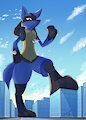 Macro March - Day 19 - Lucario by Zeevee